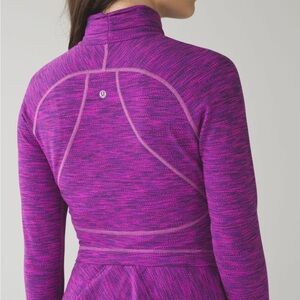 Lululemon Hustle in your Bustle Jacket sz 8 Diamond Jacquard Raspberry Violet